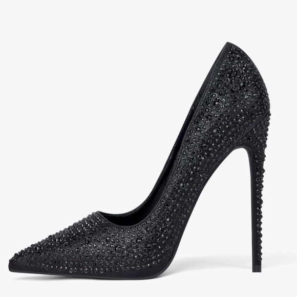 Elisabet Tang Shoes - Elisabet Tang Sparkling Black Rhinestone Heels Size 8.5